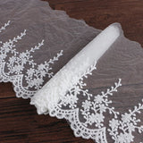 7-14.5 cm Embroidered Mesh Flower Tulle Lace