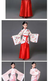 Children Girls Lion Dance China Clothing