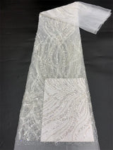 New Nigerian Heavy Beaded Lace Fabric