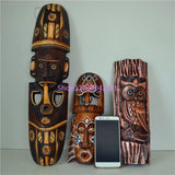 Thailand Solid Wood Carving African Mask Decoration