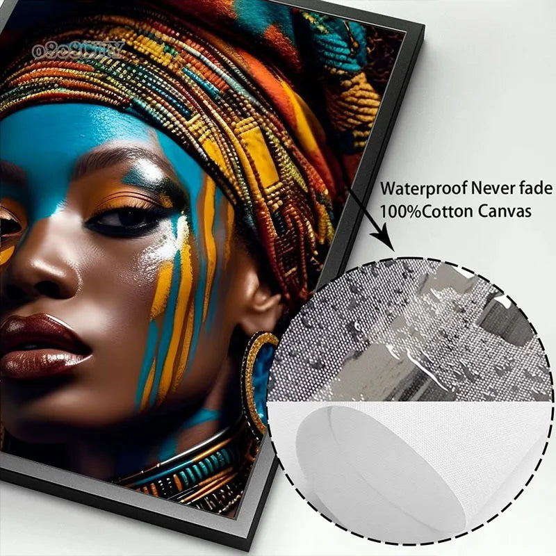 African Queen Abstract Art Canvas Painting Posters