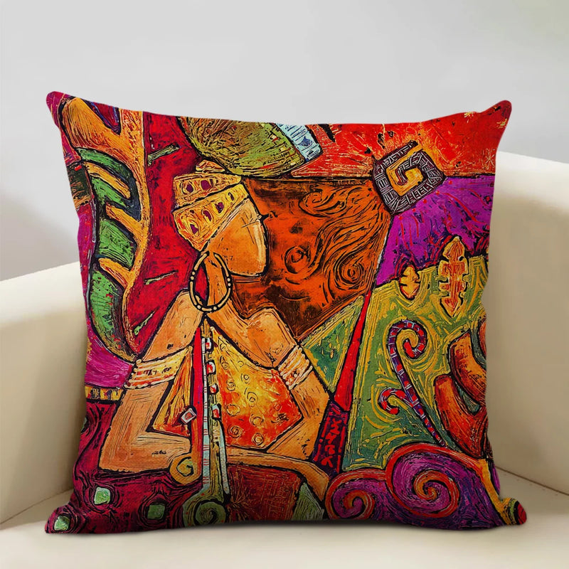 New Portrait Oil Painting Cushion Cover