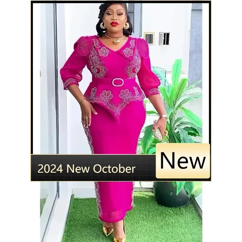 Women Africa Plus Size Wedding Party Long Christmas Dress