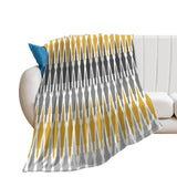 New Yellow and Gray Throw Blanket Decorative