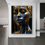 New Golden Radiant African Beauty Art Posters