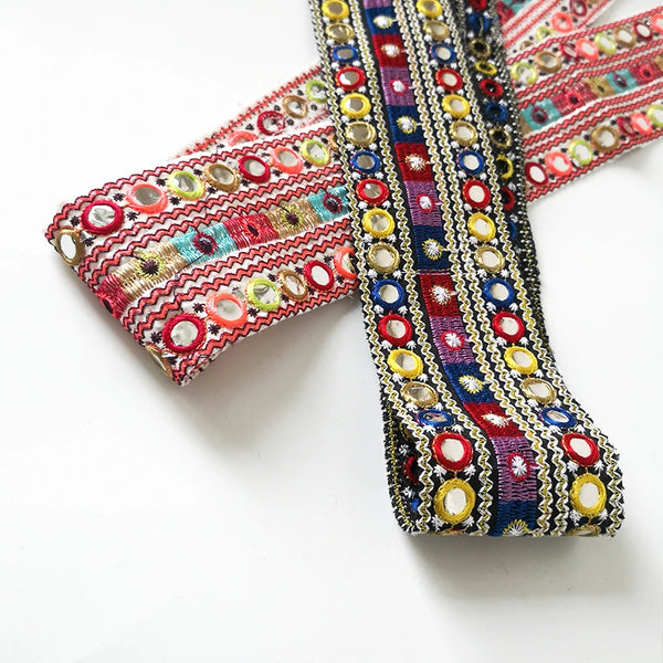 6.3cm Ethnic Embroidery Colorful Lace