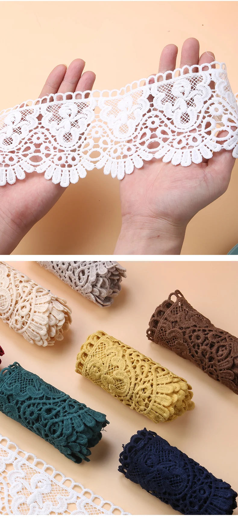 3 Meters Floral Embroidered Lace