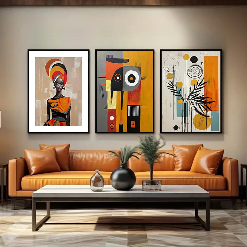 New Colorful Abstract African Ethnic Art