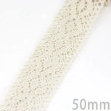 New White Beige Cotton Embroidered Lace