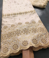 100% Cotton Embroidery Men Dry Lace Fabric