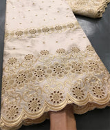 100% Cotton Embroidery Men Dry Lace Fabric