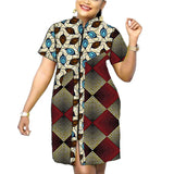 African Fashion Stand Collar Dress