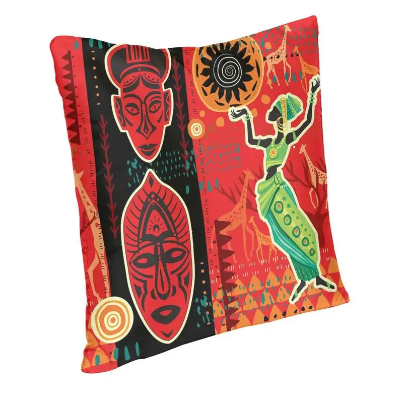 African Ethnic Motifs Cushion Cover