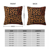 African Mud Cloth Square Pillowcase