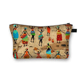 African Woman Print Cosmetic Bag