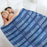 New Mud cloth Indigo 3 Throw Blanket decorative