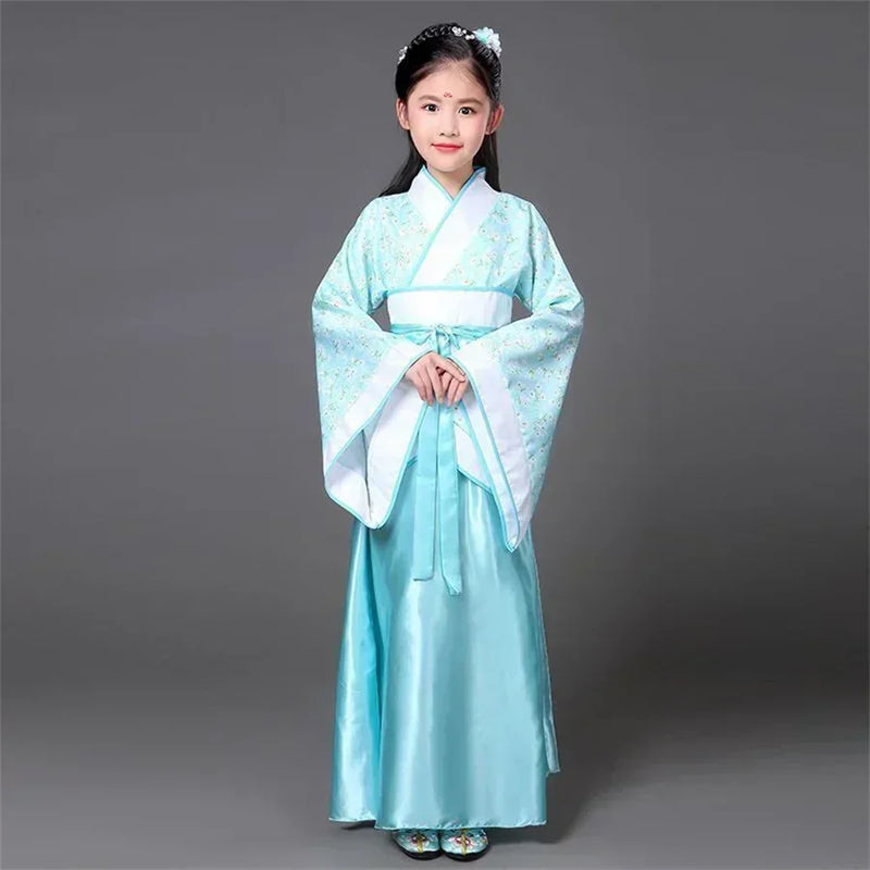 Children Girls Lion Dance China Clothing