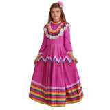 Kids Mexican Style Costume Traditional Jalisco Dresses