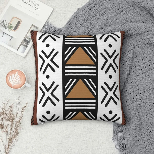 African Tribal Bogolan Pattern Pillowcase Polyester Pillows Cover