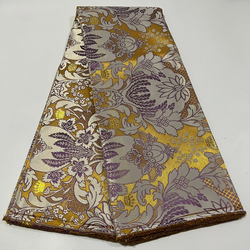 High Quality 3D Damask Embroidery Headtie Fabric