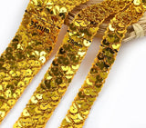 2/5/10M 15/20/35mm Sequin Ribbons Lace