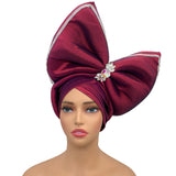 New Big Bowknot Turban Cap