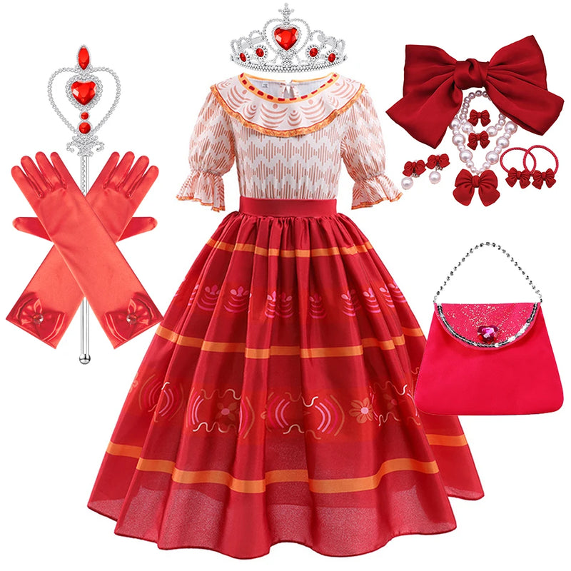 Kids Encanto Cosplay Princess Dress