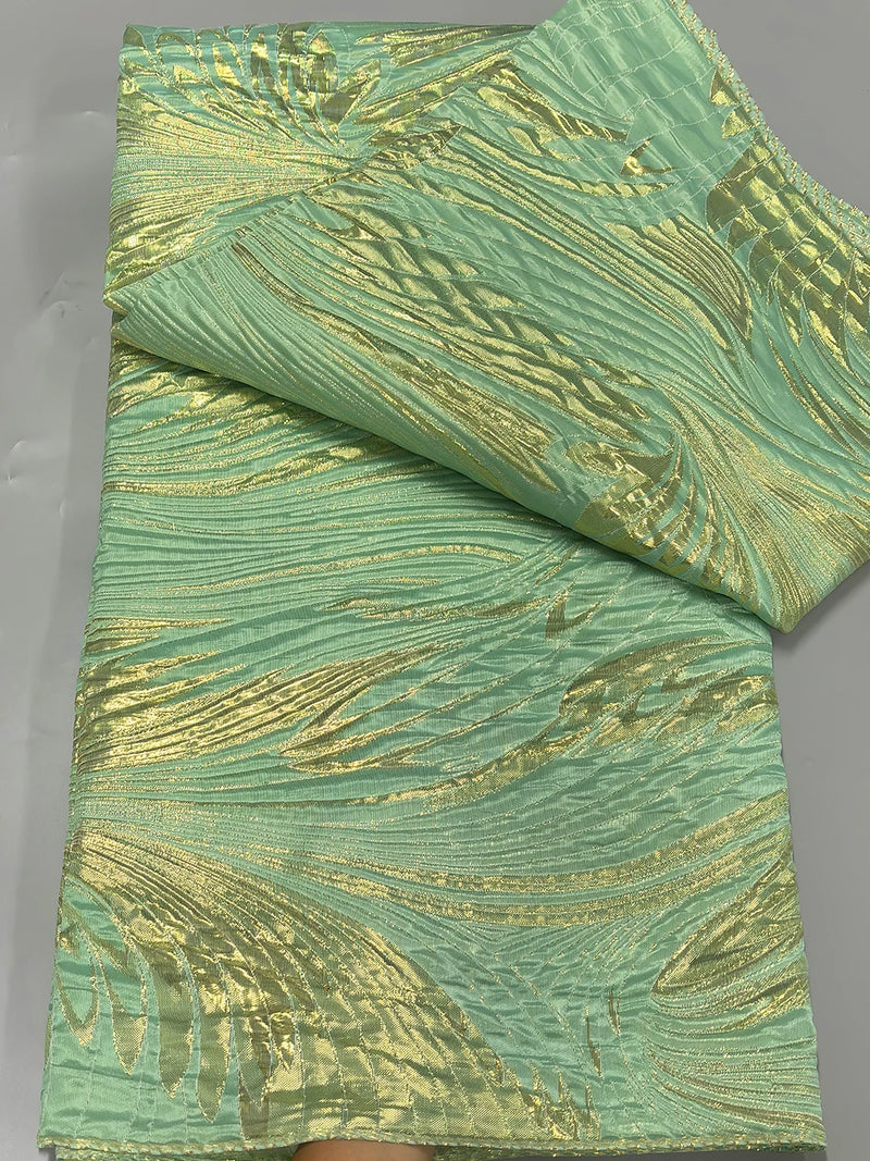 New Dubai Design African Brocade Jacquard Lace Fabric