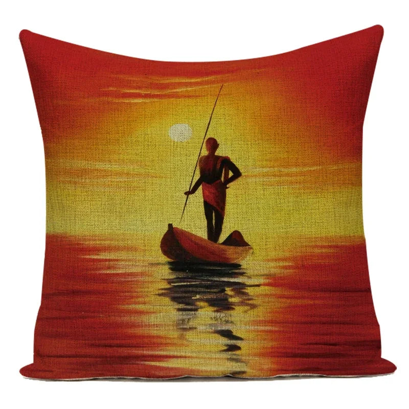 African Life Cushion Cover Decor