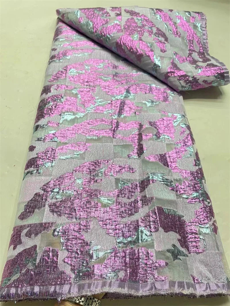 New Latest African Brocade Jacquard Fabric