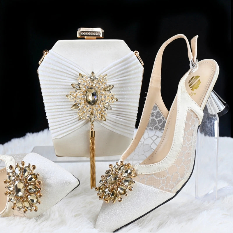 Hot Selling Women Italian Shoes And Bag Set