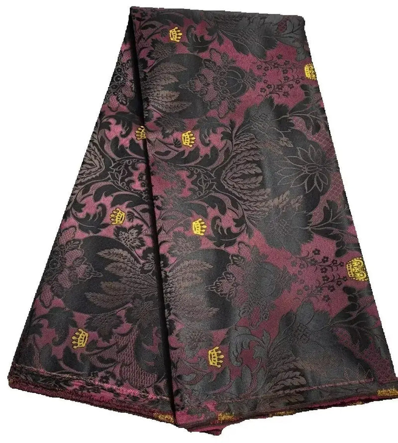 High Quality 3D Damask Embroidery Headtie Fabric