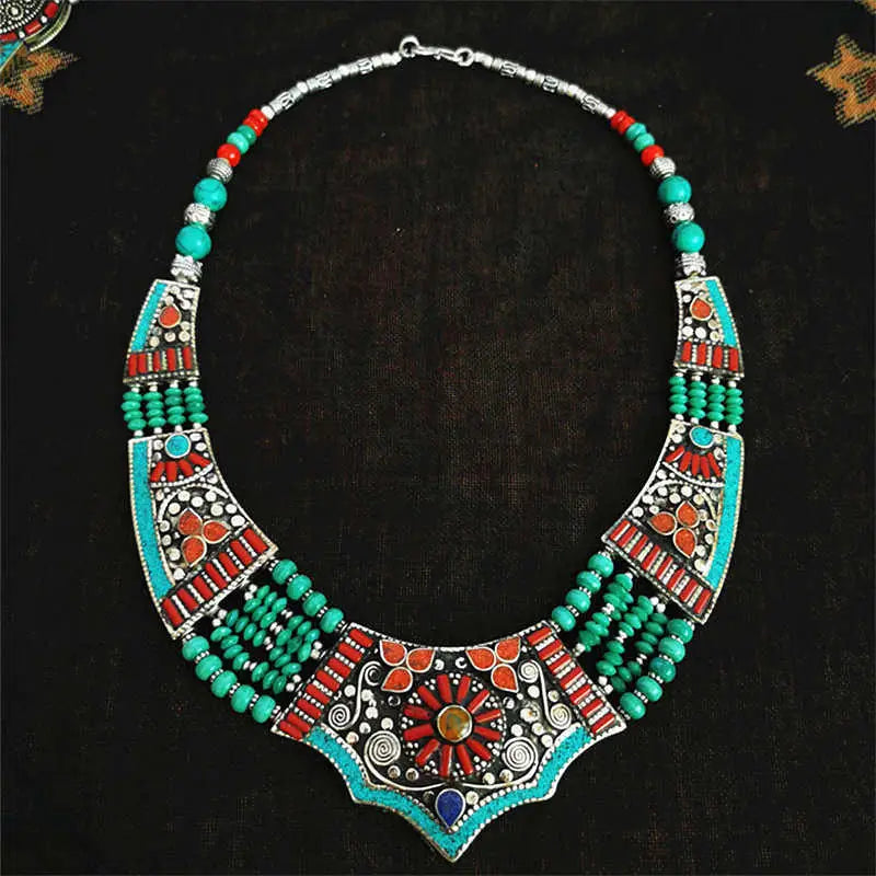 New Collection Copper Inlaid Big Pendant Necklaces