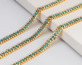 3 Rows Rhinestone Cup Chain