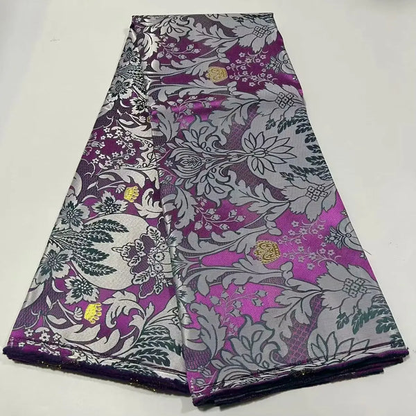 High Quality 3D Damask Embroidery Headtie Fabric