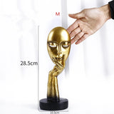 Home silence is Gold statue decoration