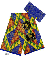 Ankara African kente gold Real Wax Fabric