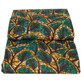 Ankara African Print Leaf Pattern Real Wax