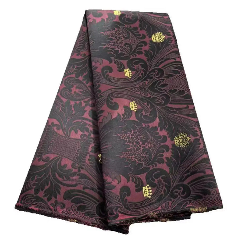 High Quality 3D Damask Embroidery Headtie Fabric