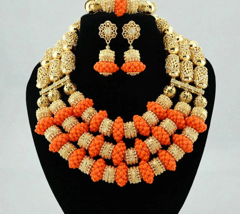 Amazing african beads jewelry set