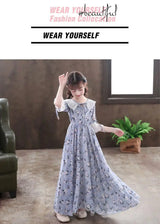 5-16Y Kids Floral Princess Party Dresses