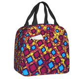 Ankara Dutch Wax Print Thermal Insulated Lunch Bags