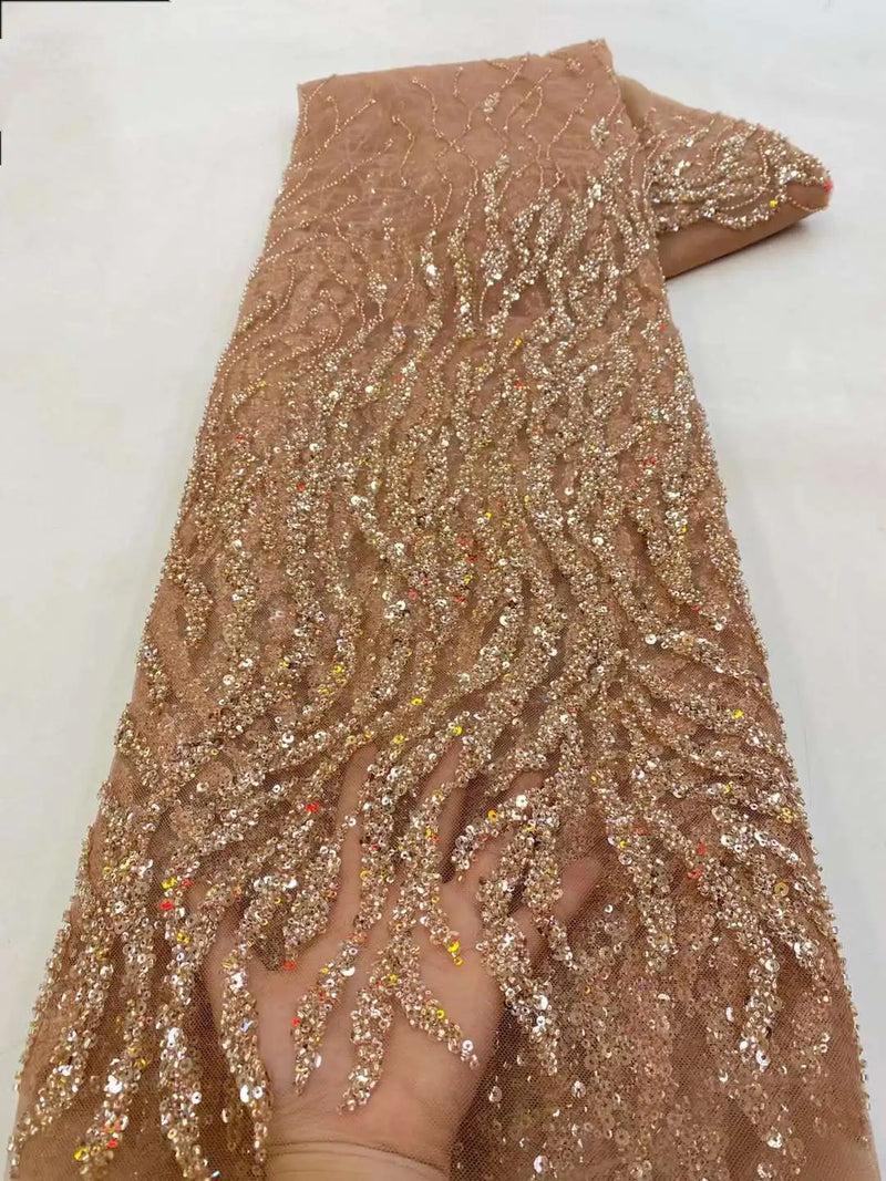 New Madison-Sequined Lace Fabric for Wedding Dress