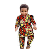 Ankara Fashion Floral Print Boy Suit 2 Pcs Set