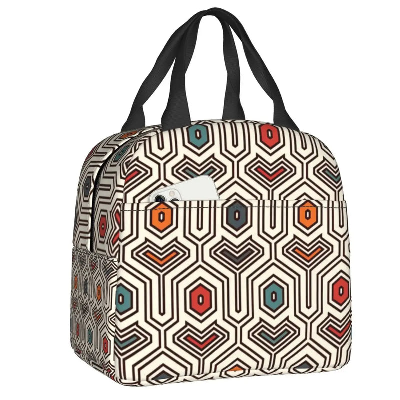 Ankara Dutch Wax Print Thermal Insulated Lunch Bags