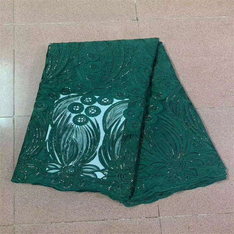 New Green Latest Africa Lace Fabric