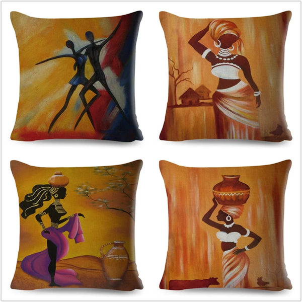 African Woman Home Decor Pillow Case