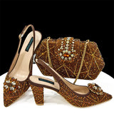 Italian Embossed Varnish Style  Shoes and Bag Set