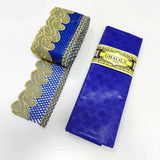 New White And Gold African Lace Fabric