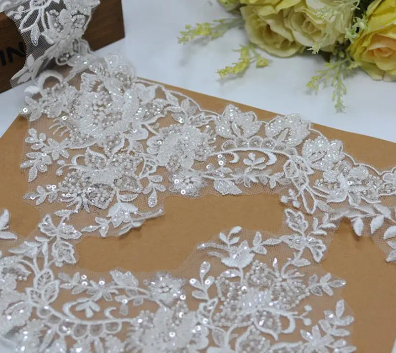 1yard embroidered flower lace